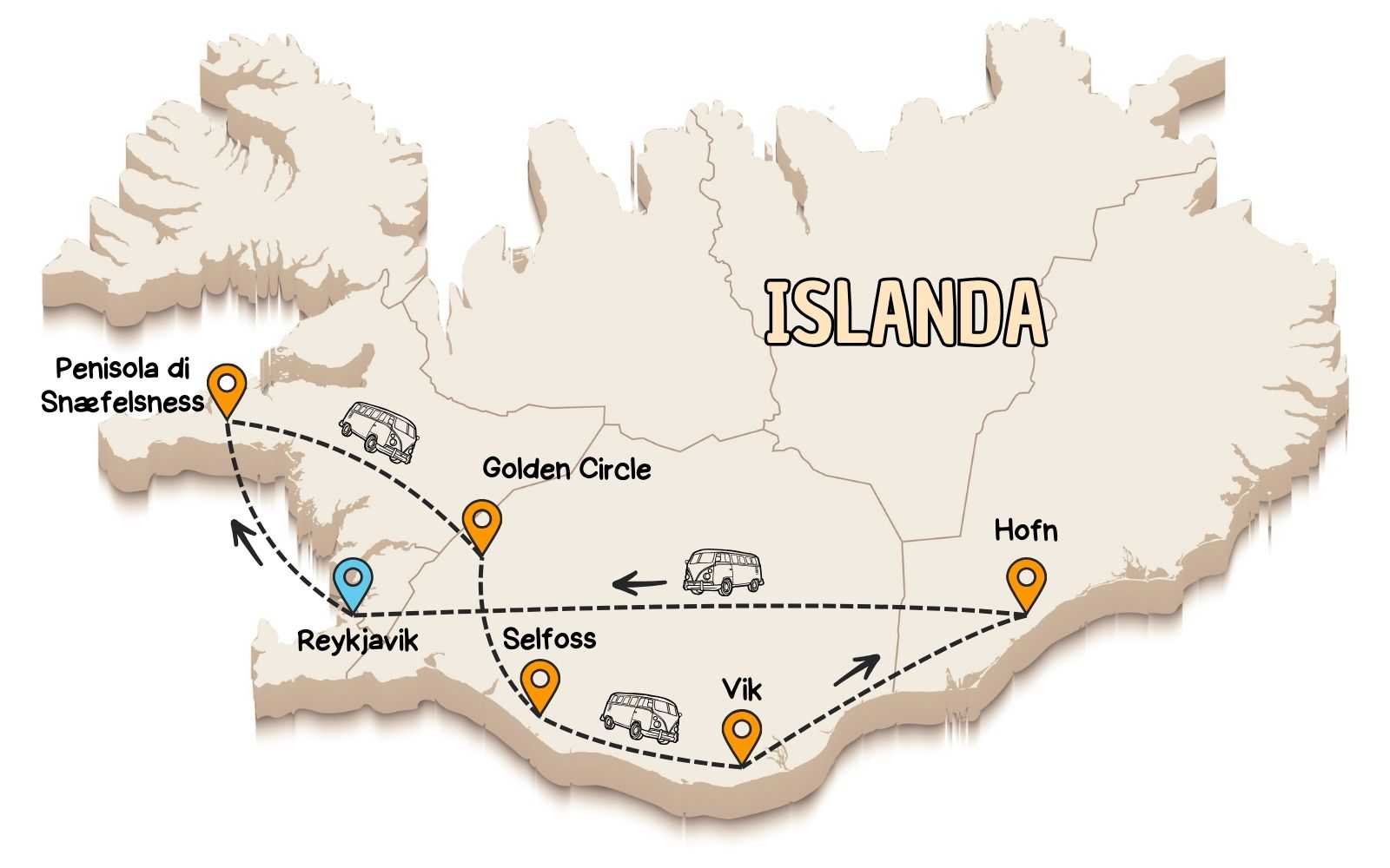 Mappa itinerario